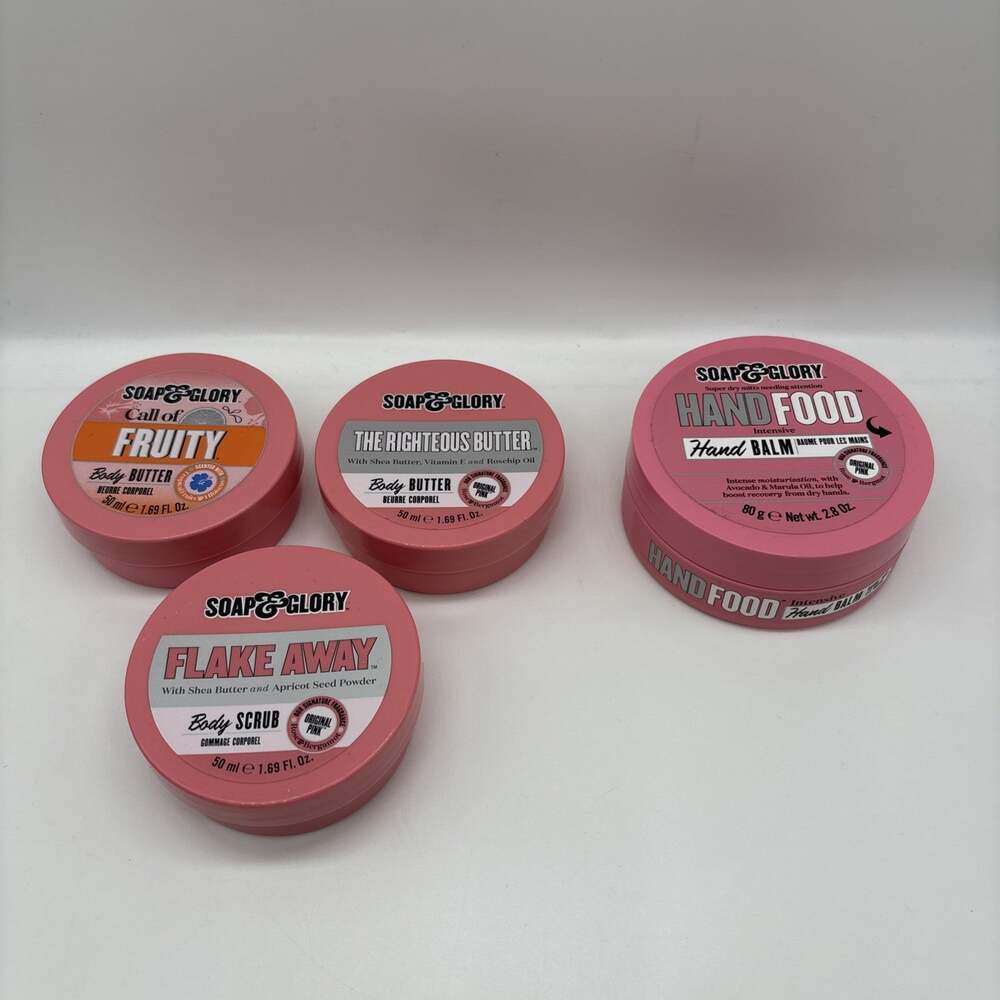 Soap & Glory Lot of 4 Hand And Body Care Righteous Butter Mini Travel New